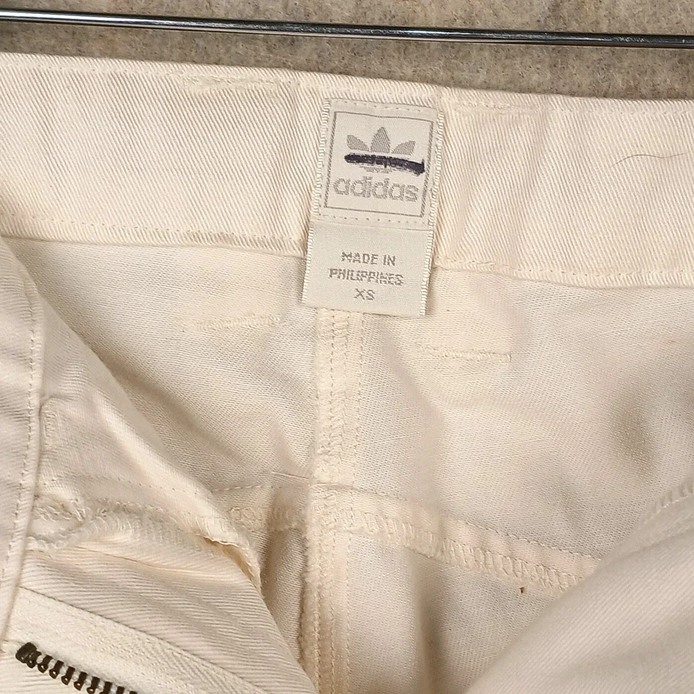 Adidas AGC002 All White Canvas Shorts 3 Stripe w/ Zipper 2005 12